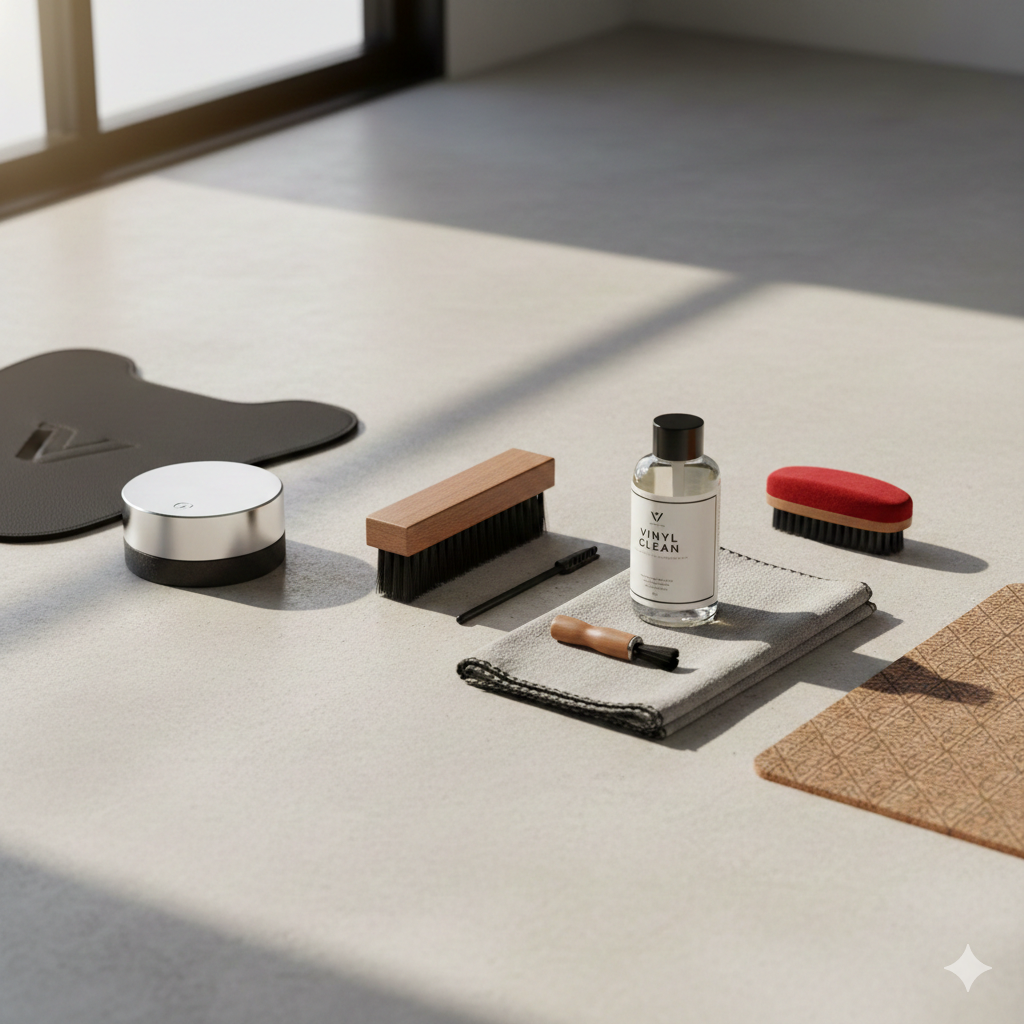 Imagen destacada de Accesorios imprescindibles para vinilo: cepillos, líquidos, fundas y qué comprar primero